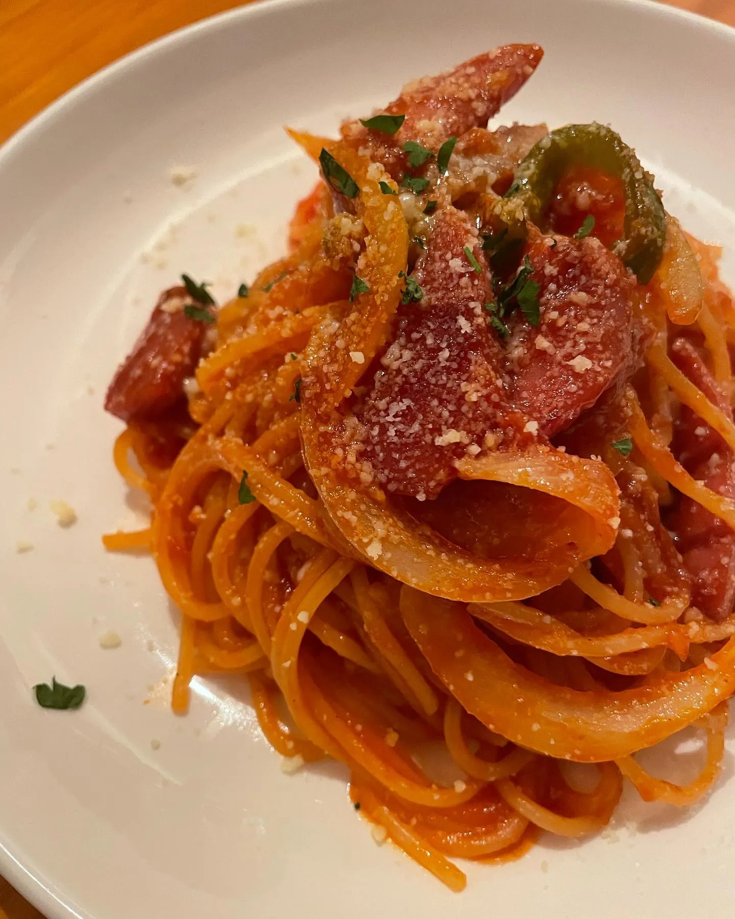 本日のパスタランチのナポリタン...